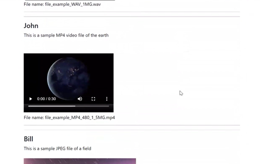 Azure Media Site screenshot