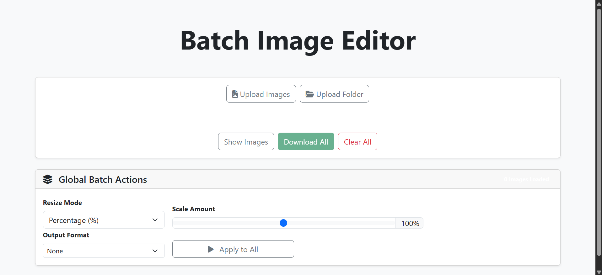 Batch Image Editor site screenshot