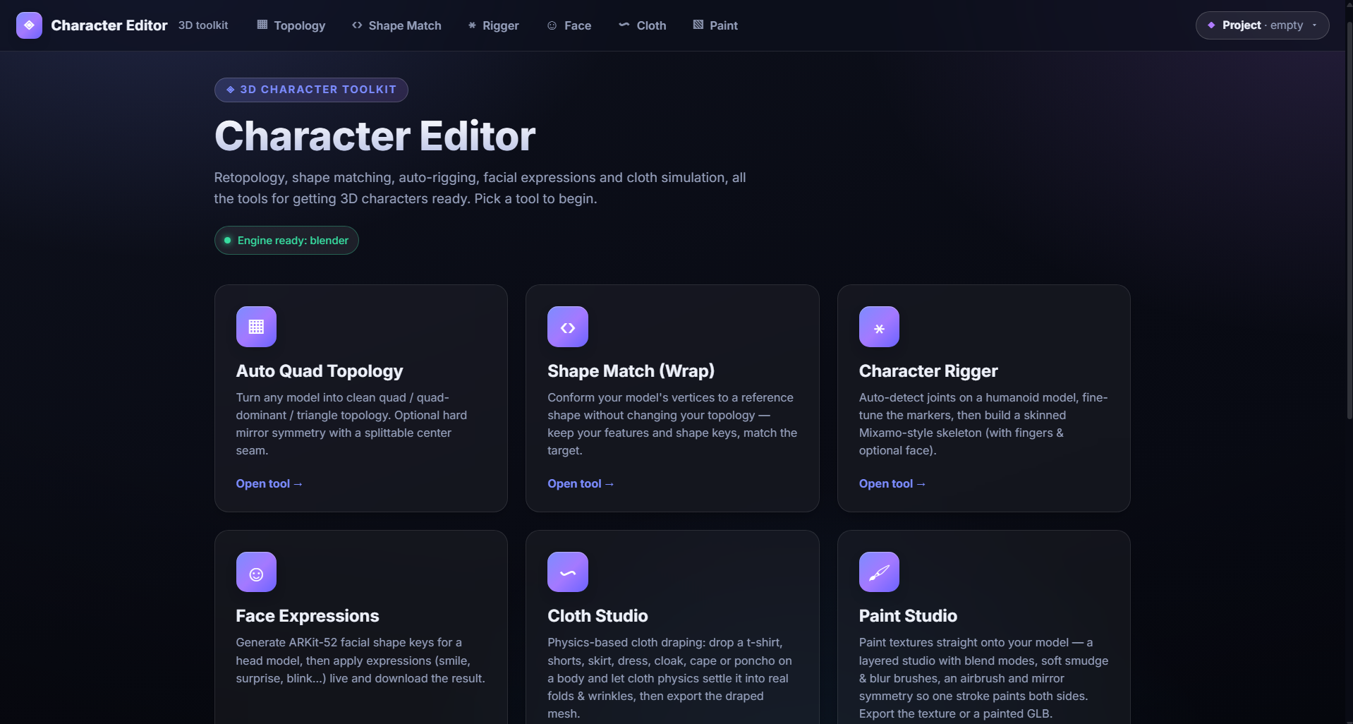 Character Editor screenshot
