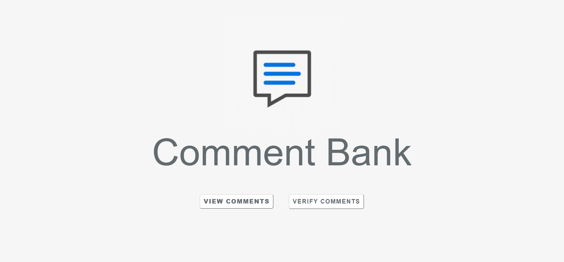 Comment Bank screenshot
