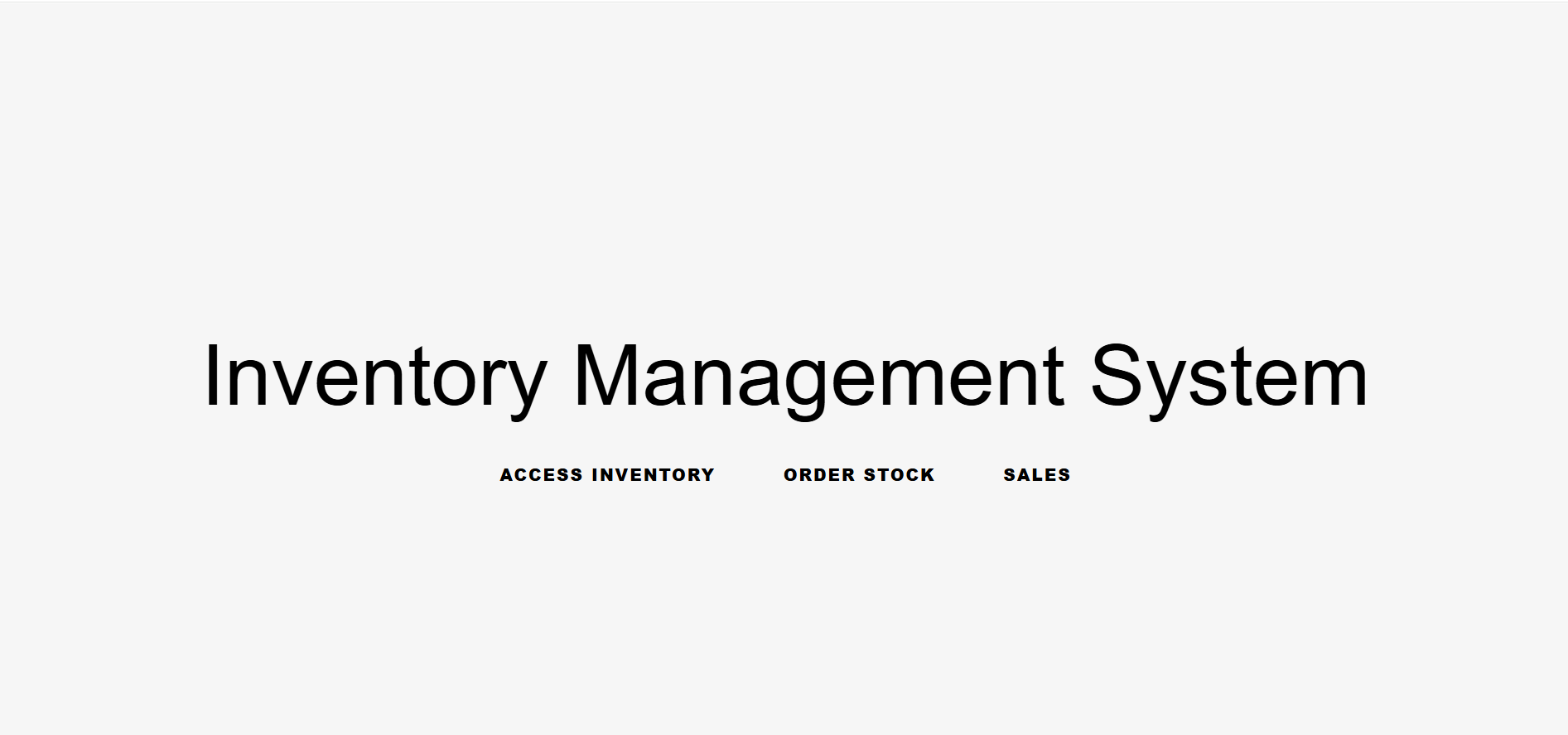 Inventory System screenshot